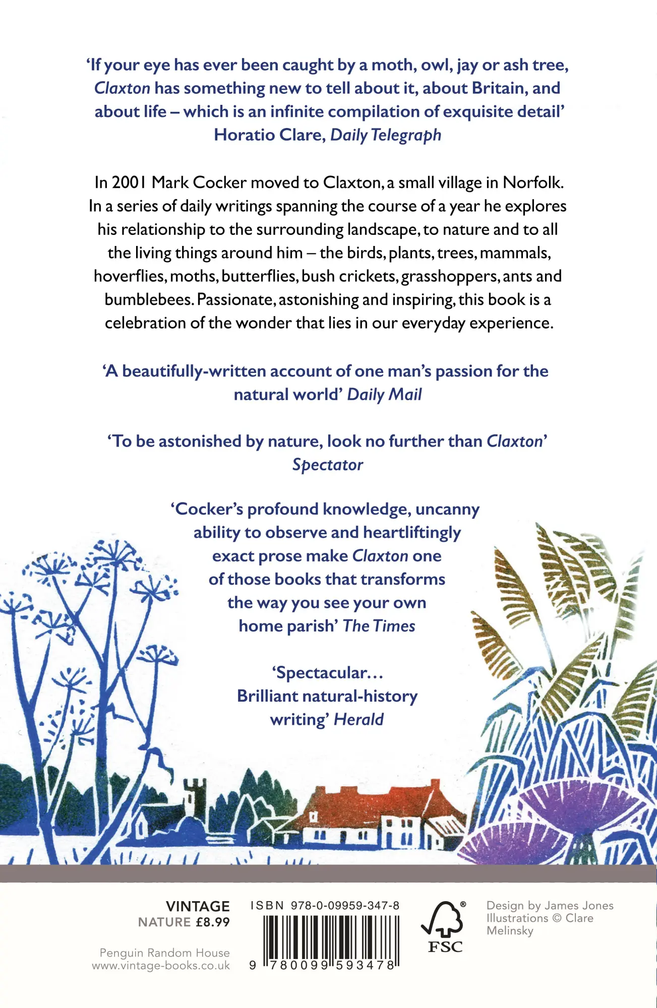Rückseite: 9780099593478 | Claxton | Field Notes from a Small Planet | Mark Cocker | Taschenbuch
