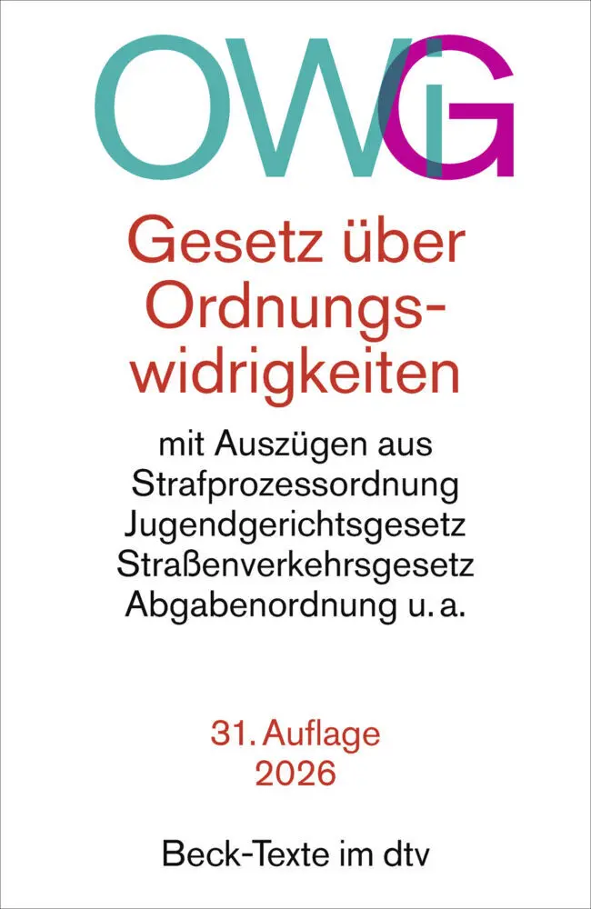 Cover: 9783423533478 | Gesetz über Ordnungswidrigkeiten. OWiG | Taschenbuch | 297 S. | 2026
