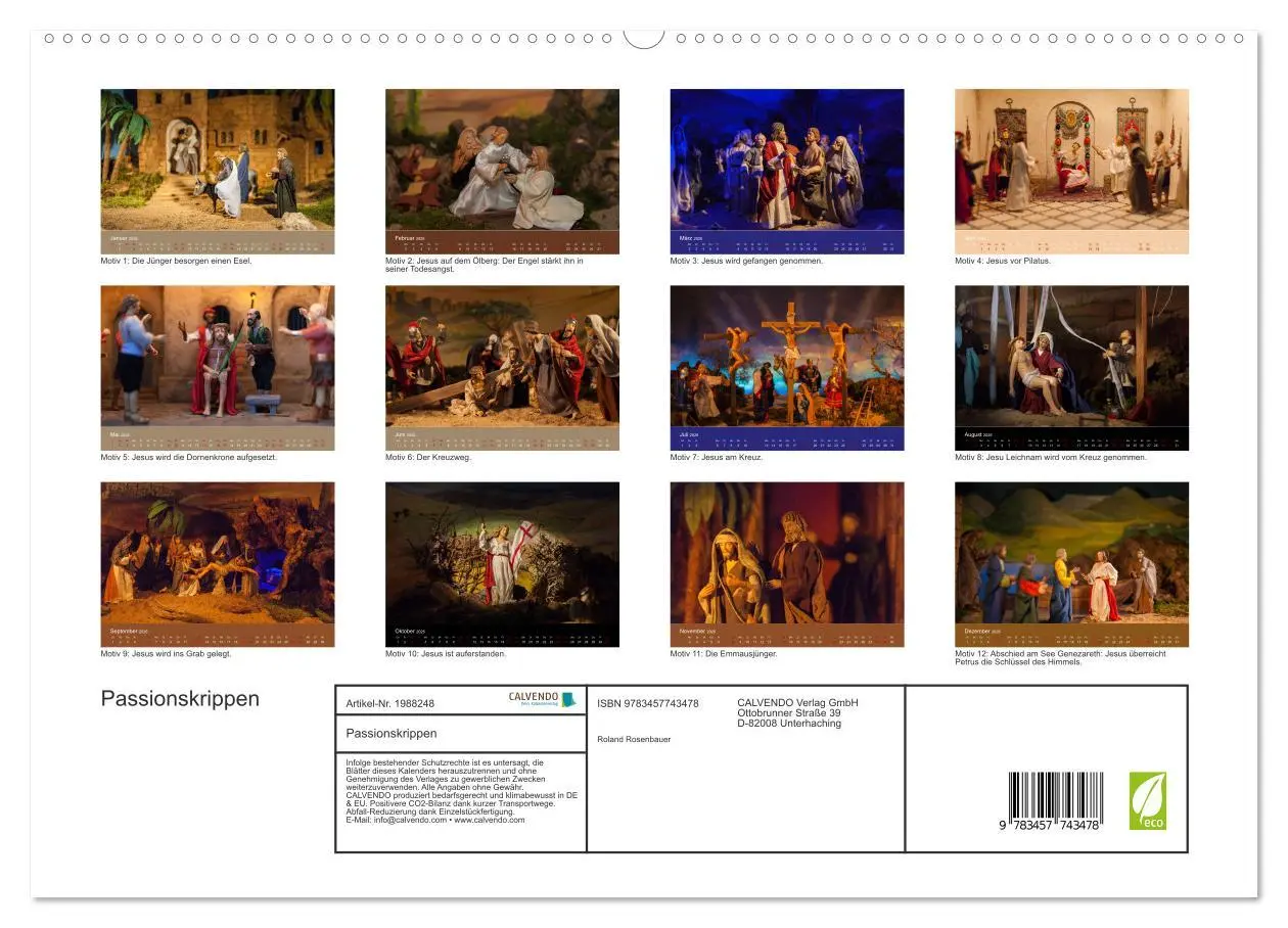 Bild: 9783457743478 | Passionskrippen (hochwertiger Premium Wandkalender 2026 DIN A2...