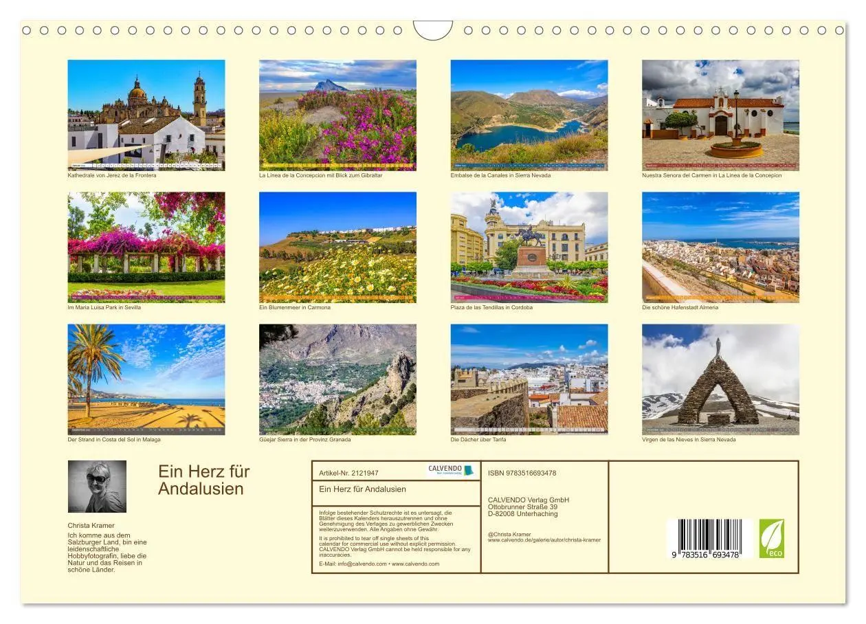 Bild: 9783516693478 | Ein Herz für Andalusien (Wandkalender 2026 DIN A3 quer), CALVENDO...