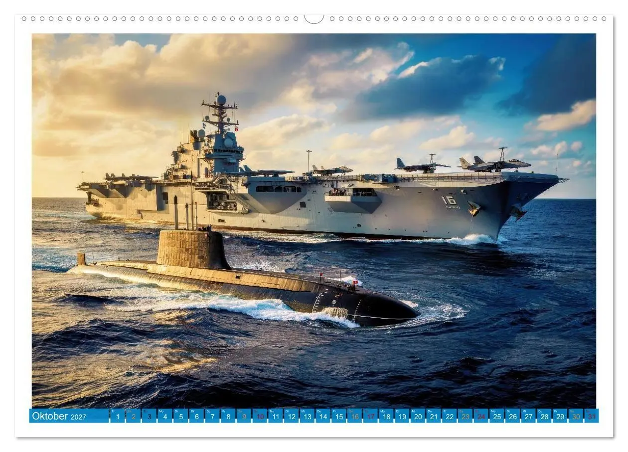 Bild: 9783516763478 | Flugzeugträger - Macht aus Stahl (Wandkalender 2027 DIN A2 quer),...