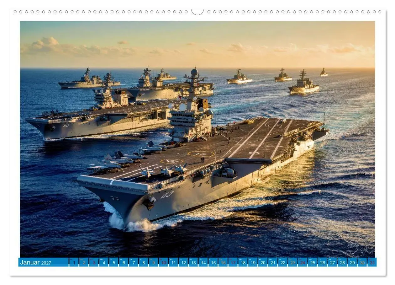Bild: 9783516763478 | Flugzeugträger - Macht aus Stahl (Wandkalender 2027 DIN A2 quer),...
