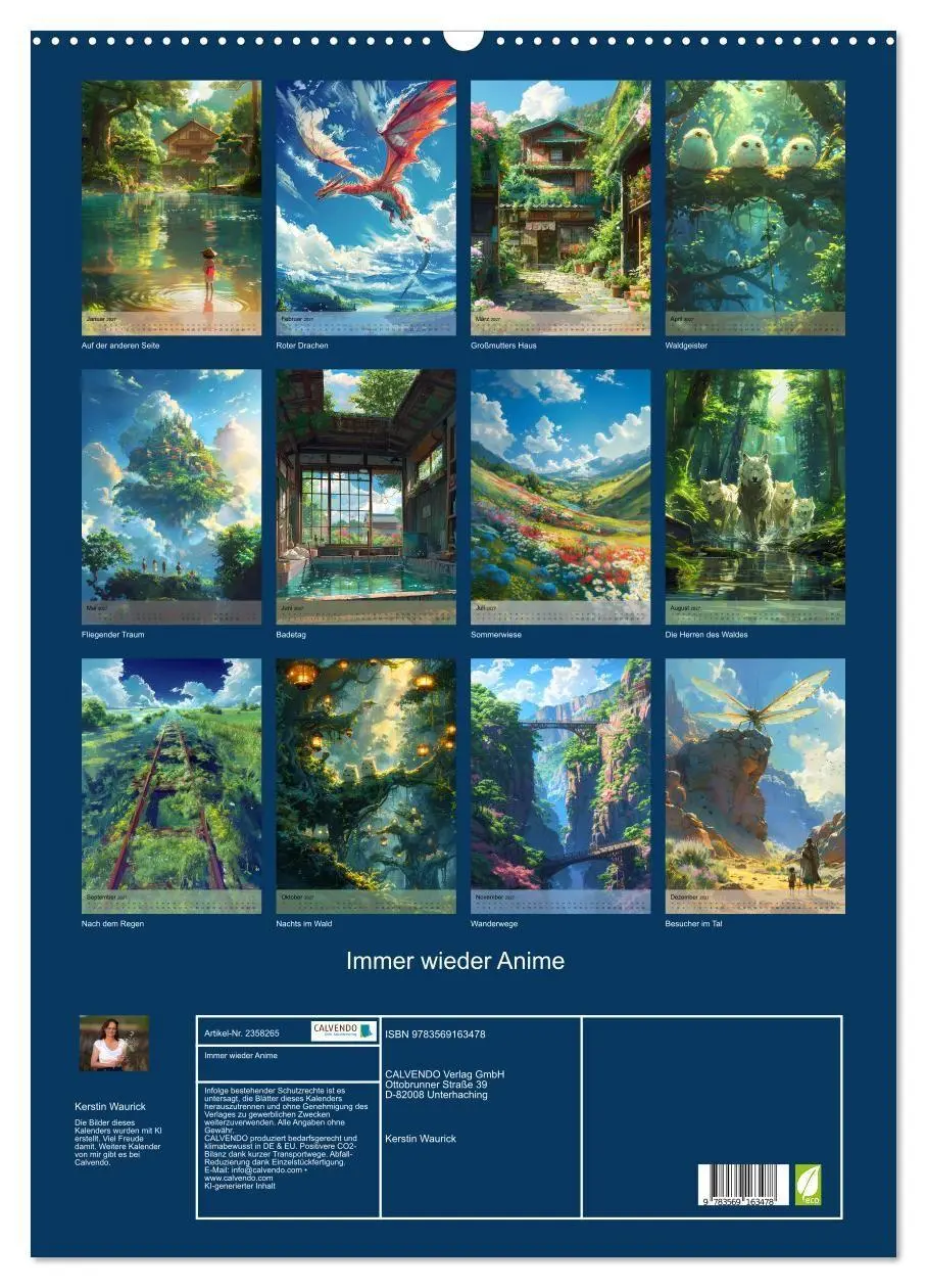 Bild: 9783569163478 | Immer wieder Anime (Wandkalender 2027 DIN A2 hoch), CALVENDO...