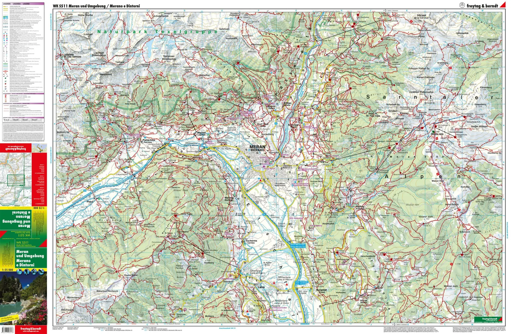 Bild: 9783707903478 | Meran und Umgebung 1 : 25 000 | mit Stadtplan | KG | (Land-)Karte