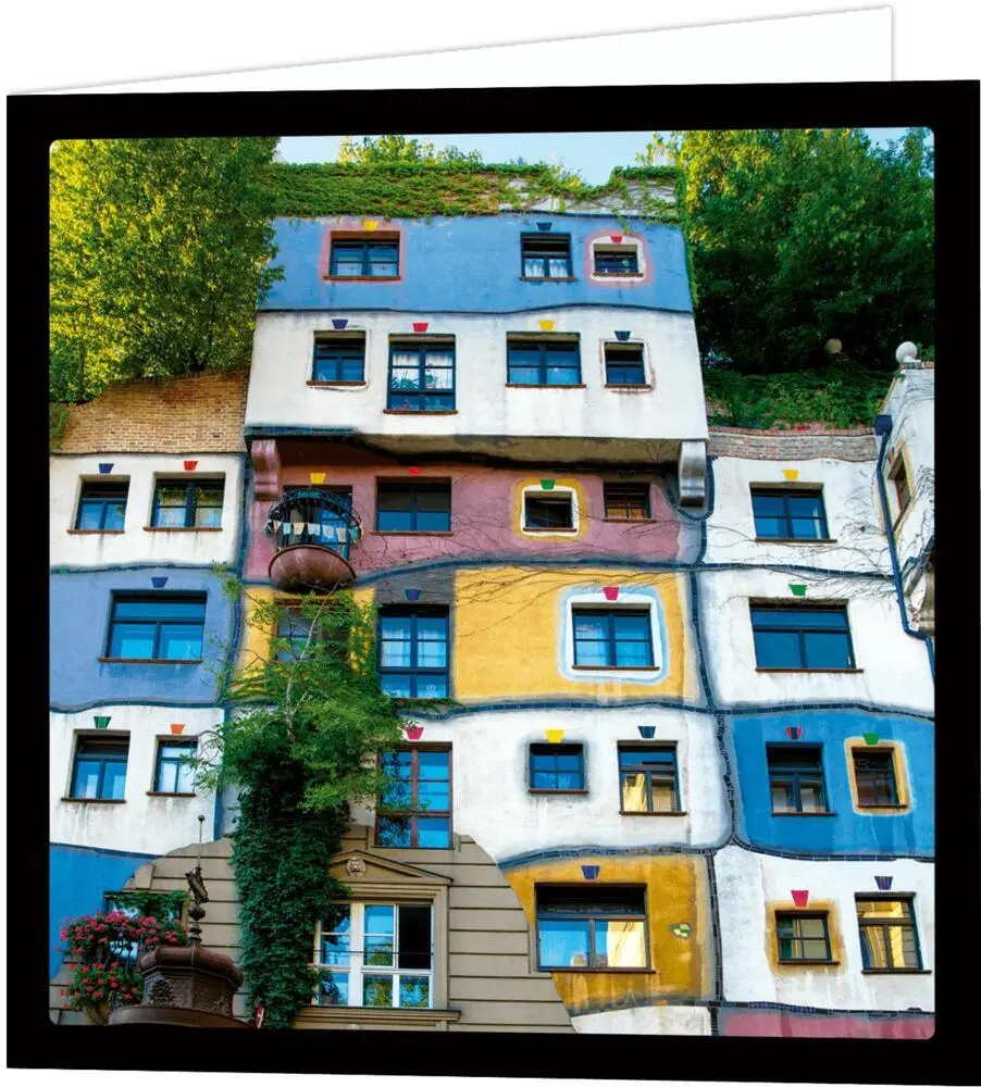 Bild: 4280000853578 | Hundertwasser Puzzle mit Grußkarte | HUNDERTWASSER HAUS | GmbH | Box