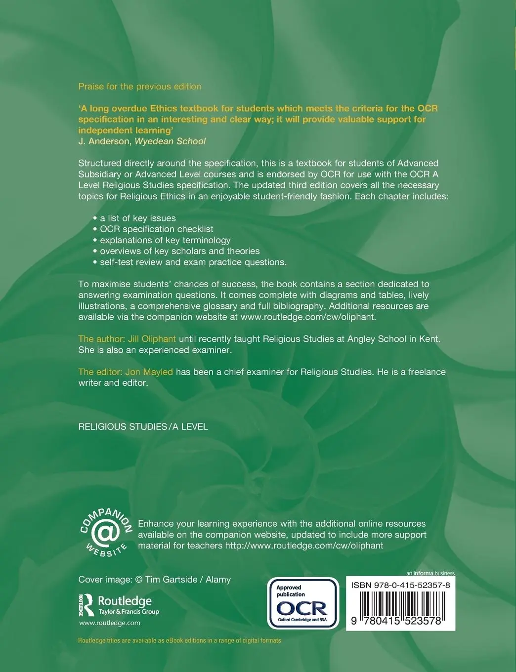 Rückseite: 9780415523578 | OCR Religious Ethics for AS and A2 | Jill Oliphant | Taschenbuch