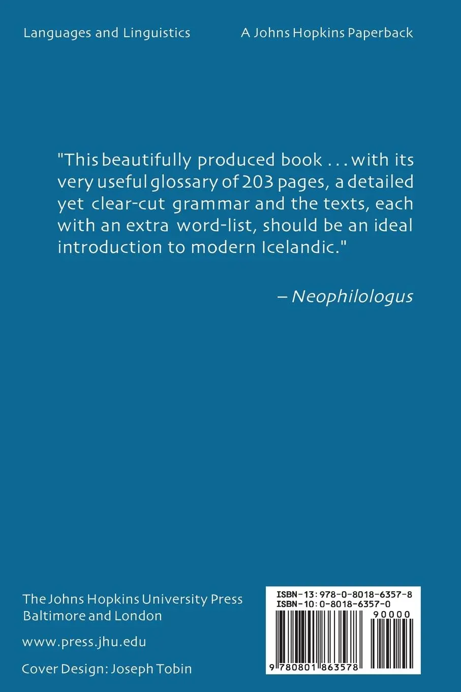 Rückseite: 9780801863578 | Icelandic | Grammar Text Glossary | Stefan Einarsson | Taschenbuch