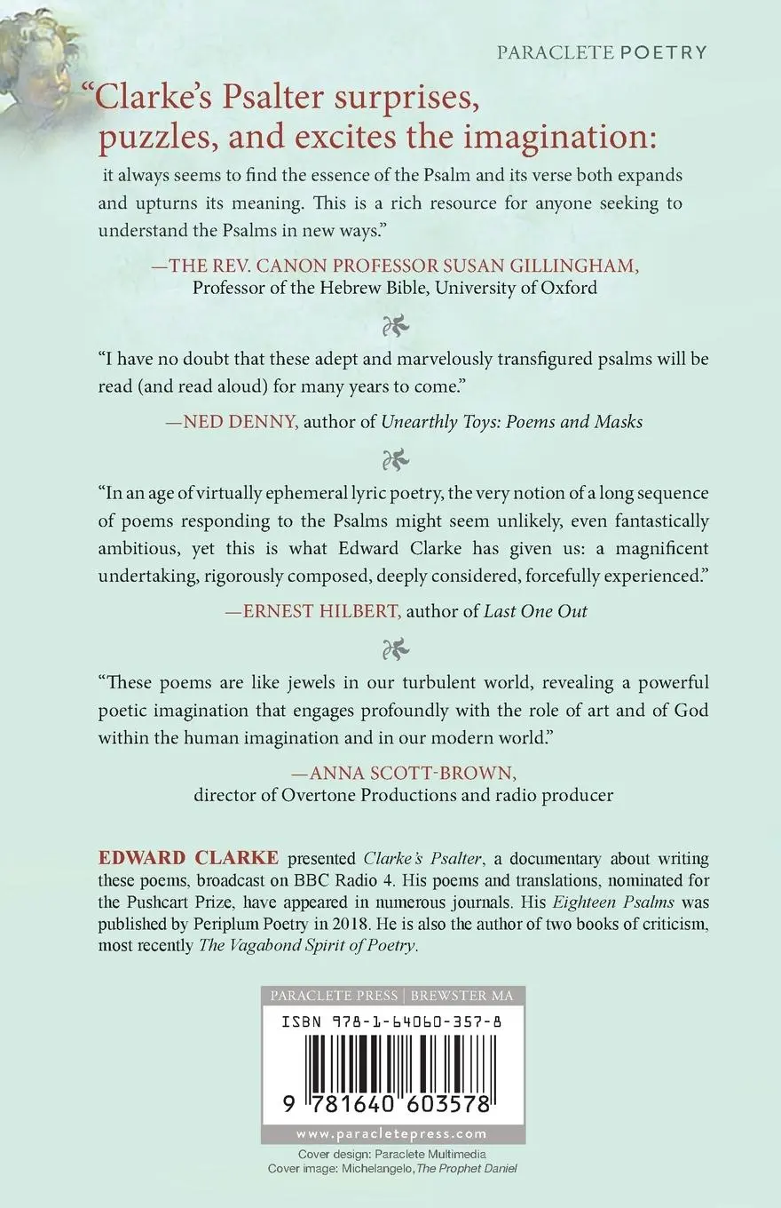 Rückseite: 9781640603578 | A Book of Psalms | Edward Clarke | Taschenbuch | Englisch | 2020