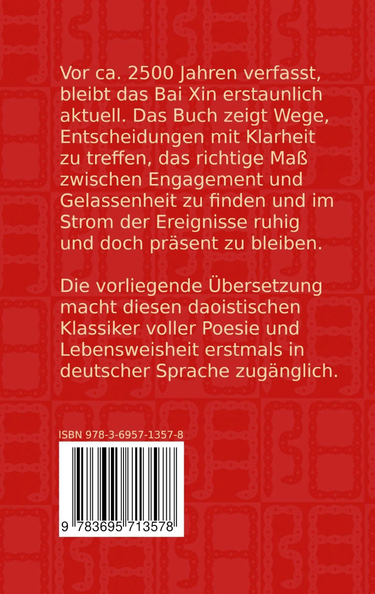 Rückseite: 9783695713578 | Bai Xin | Läuterung des Herzens | Jupp Hartmann | Taschenbuch | 68 S.
