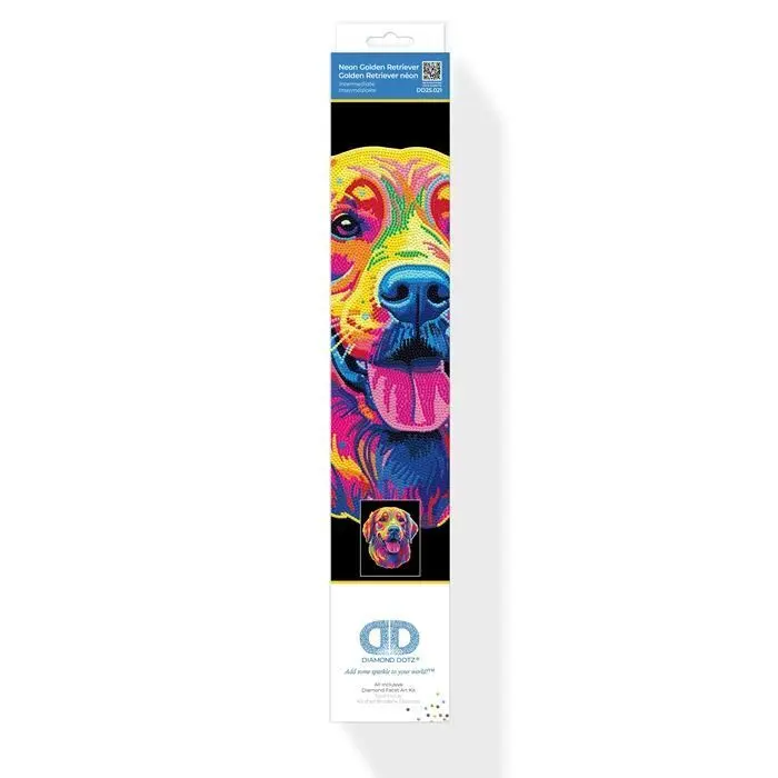 Bild: 4895225943678 | DIAMOND DOTZ - Diamond Painting Neon Golden Retriever | 2025