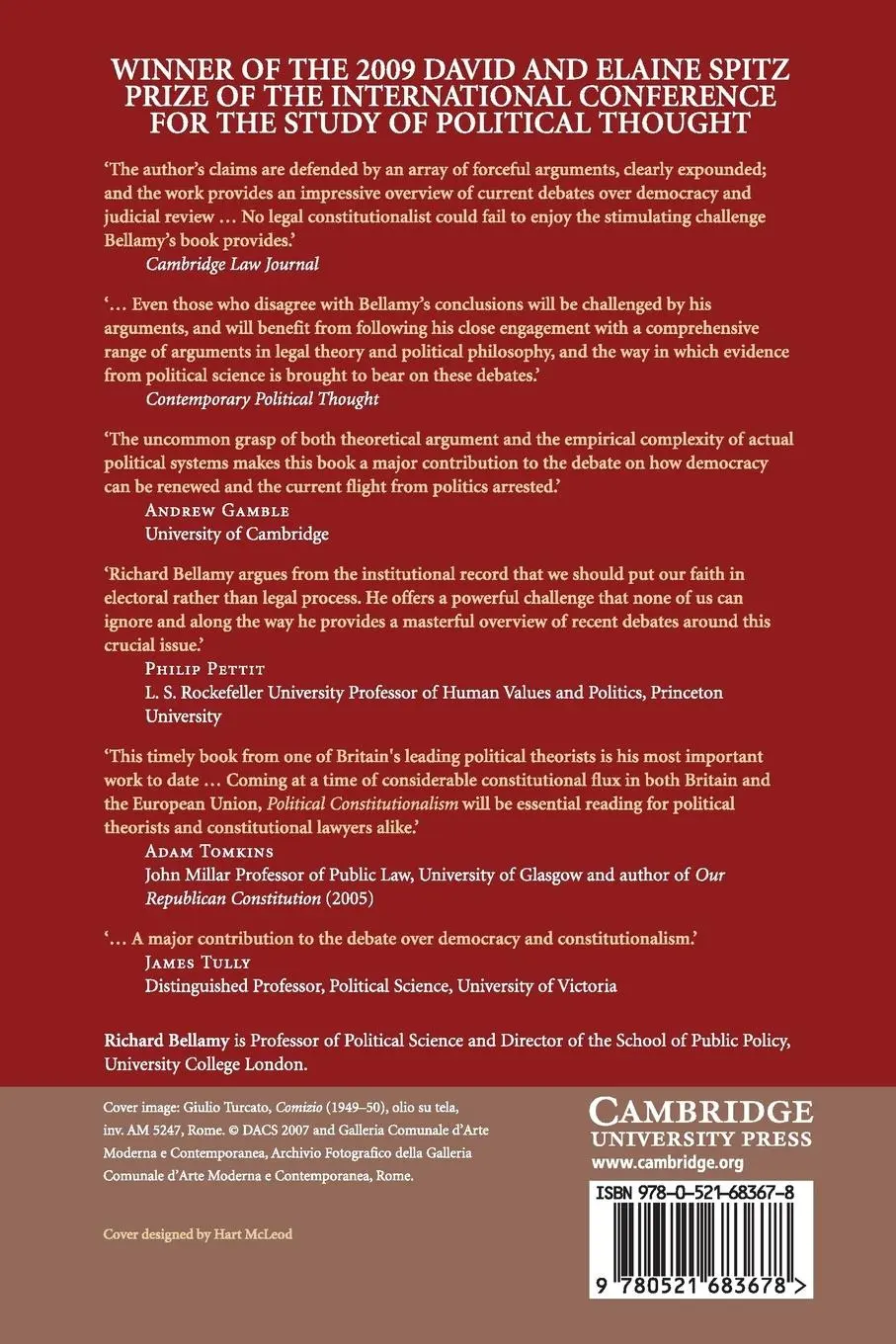 Rückseite: 9780521683678 | Political Constitutionalism | Richard Bellamy | Taschenbuch | Englisch