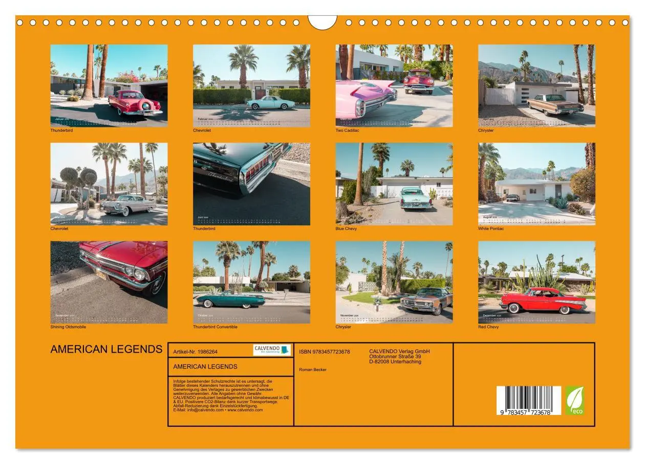 Bild: 9783457723678 | AMERICAN LEGENDS (Wandkalender 2026 DIN A3 quer), CALVENDO...