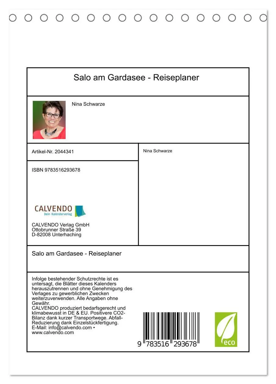 Bild: 9783516293678 | Salo am Gardasee - Reiseplaner (Tischkalender 2026 DIN A5 hoch),...