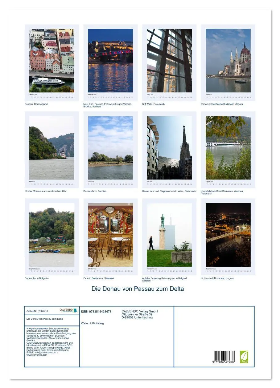 Bild: 9783516433678 | Die Donau von Passau zum Delta (Wandkalender 2026 DIN A2 hoch),...