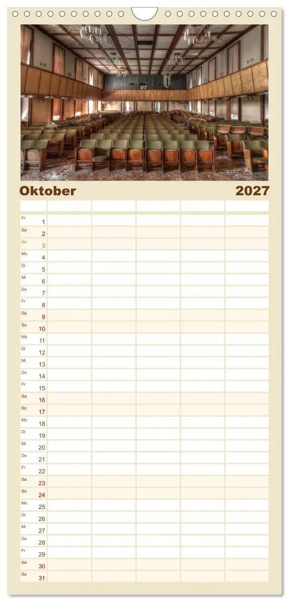 Bild: 9783594343678 | Familienplaner 2027 - Verlassene Orte im Harz mit 5 Spalten...
