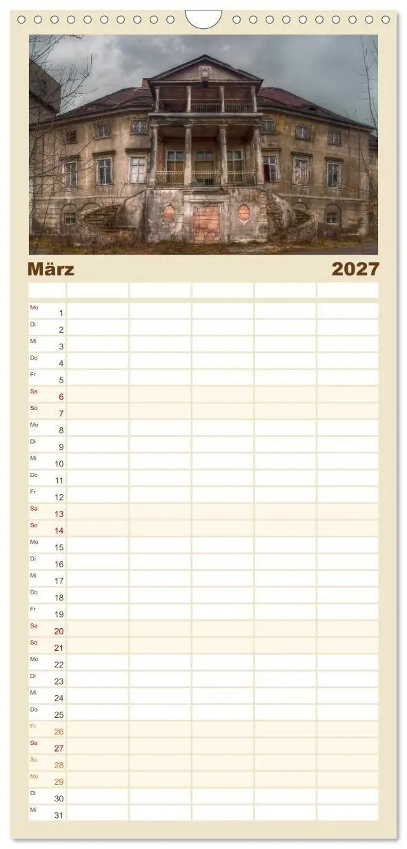 Bild: 9783594343678 | Familienplaner 2027 - Verlassene Orte im Harz mit 5 Spalten...