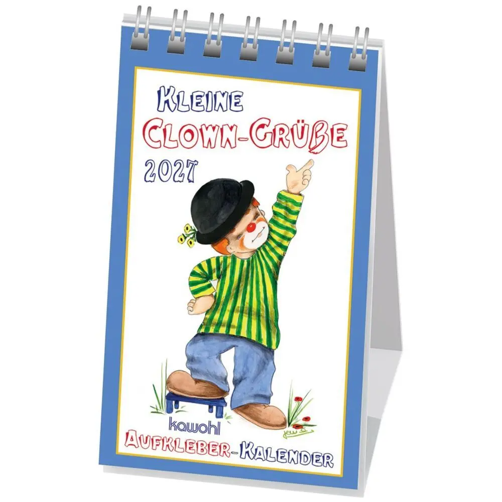 Cover: 9783754893678 | Kleine Clown-Grüße 2027 | Aufkleber-Kalender mit Clown-Motiven | 14 S.
