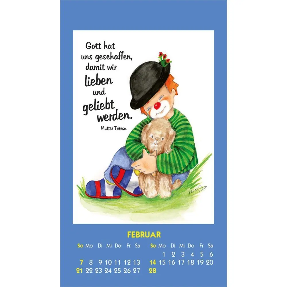 Bild: 9783754893678 | Kleine Clown-Grüße 2027 | Aufkleber-Kalender mit Clown-Motiven | 14 S.