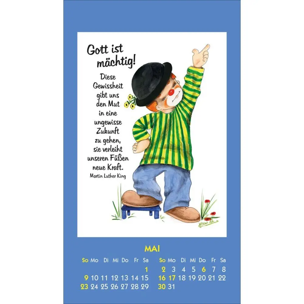 Bild: 9783754893678 | Kleine Clown-Grüße 2027 | Aufkleber-Kalender mit Clown-Motiven | 14 S.