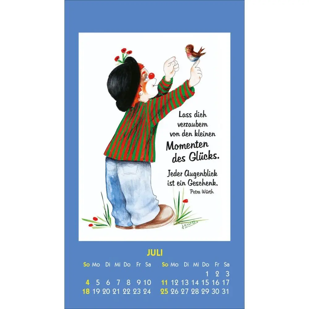 Bild: 9783754893678 | Kleine Clown-Grüße 2027 | Aufkleber-Kalender mit Clown-Motiven | 14 S.