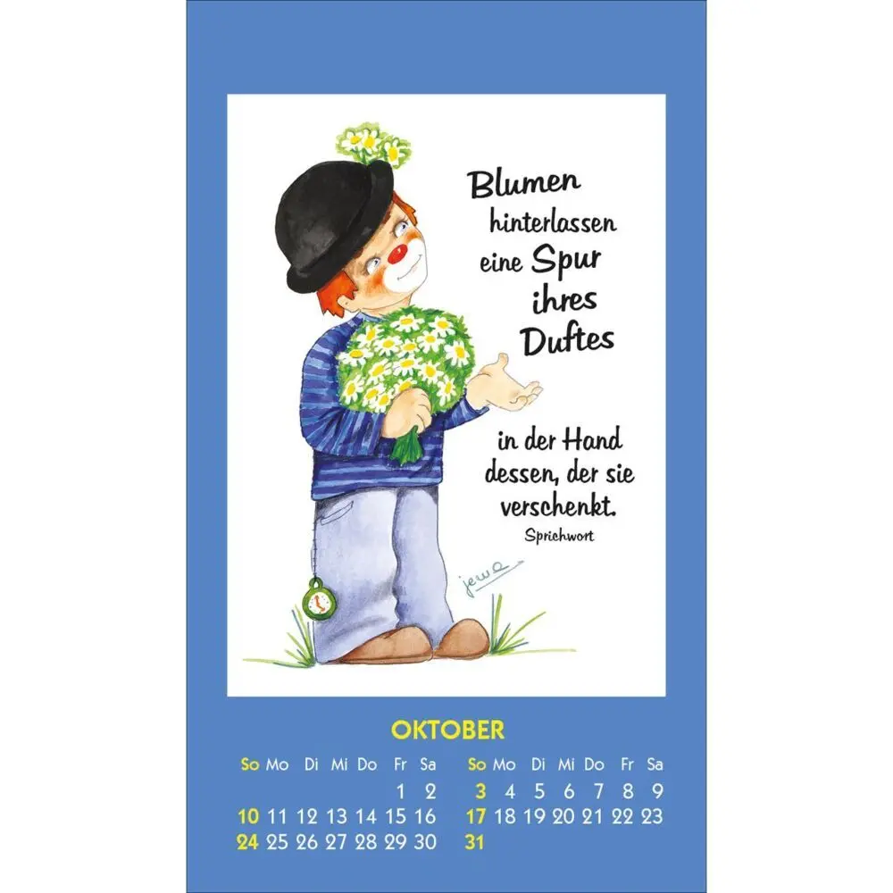Bild: 9783754893678 | Kleine Clown-Grüße 2027 | Aufkleber-Kalender mit Clown-Motiven | 14 S.