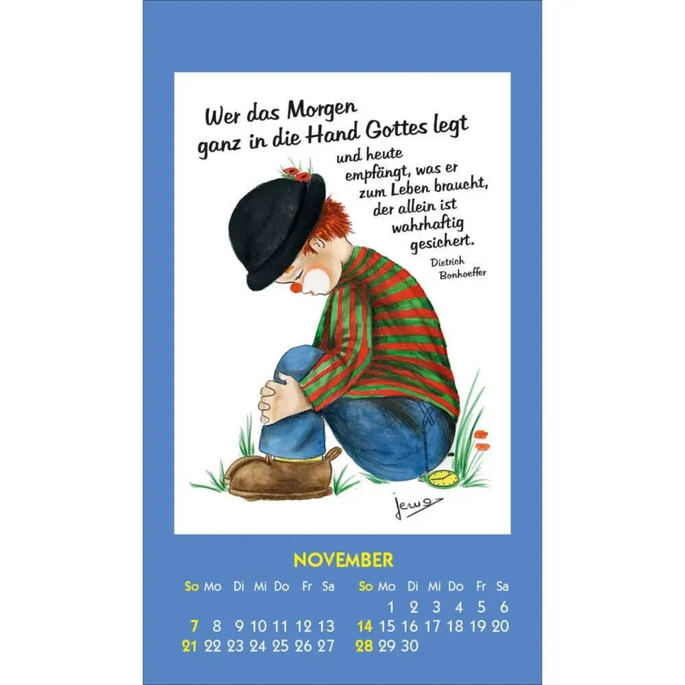 Bild: 9783754893678 | Kleine Clown-Grüße 2027 | Aufkleber-Kalender mit Clown-Motiven | 14 S.