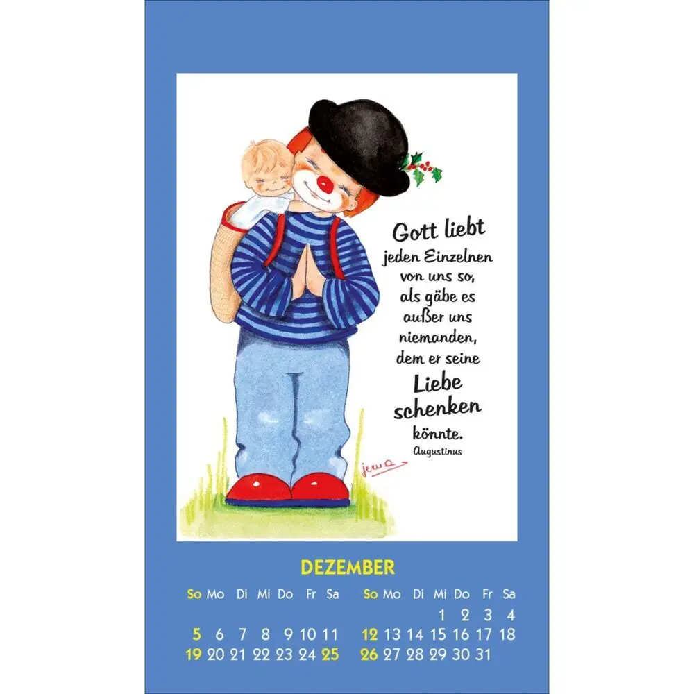 Bild: 9783754893678 | Kleine Clown-Grüße 2027 | Aufkleber-Kalender mit Clown-Motiven | 14 S.