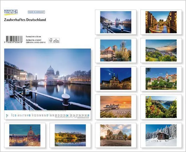 Bild: 9783819303678 | Zauberhaftes Deutschland 2027 | Verlag Korsch | Kalender | 14 S.