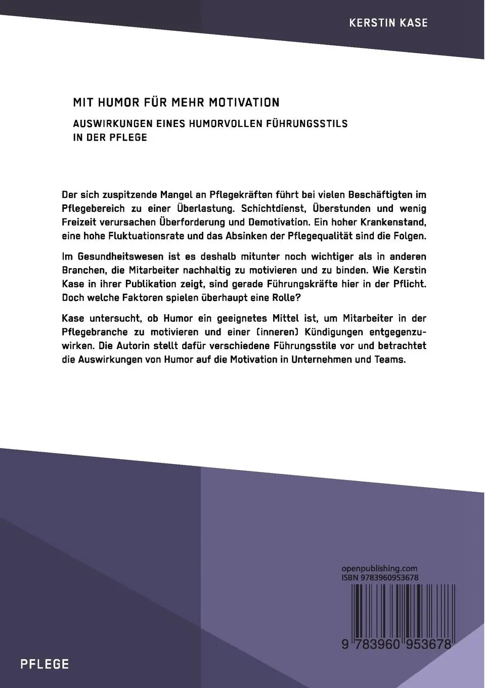 Rückseite: 9783960953678 | Mit Humor für mehr Motivation. Auswirkungen eines humorvollen...