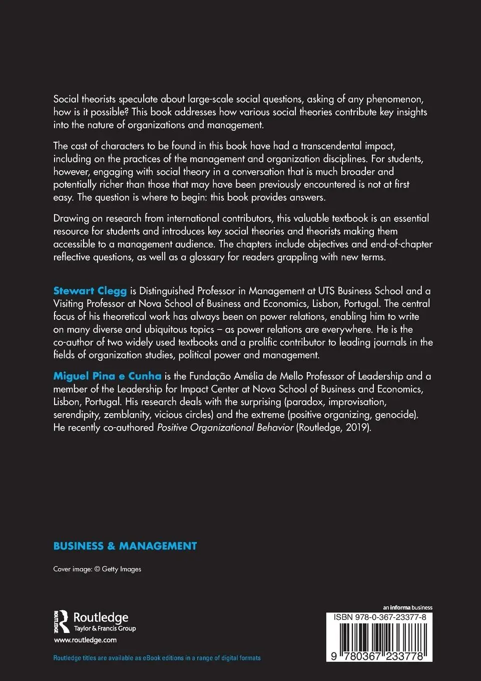 Rückseite: 9780367233778 | Management, Organizations and Contemporary Social Theory | Taschenbuch