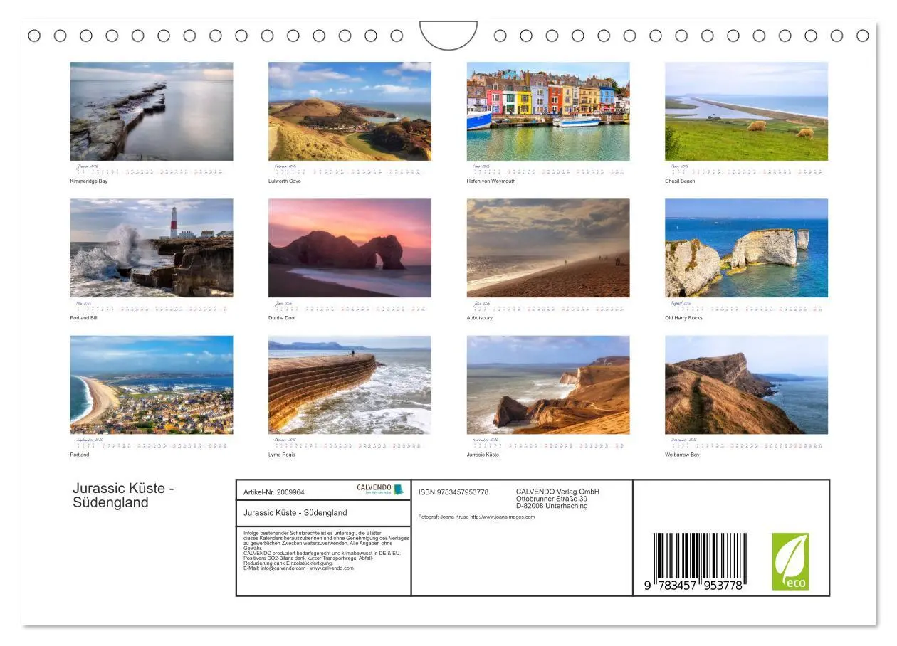 Bild: 9783457953778 | Jurassic Küste - Südengland (Wandkalender 2026 DIN A4 quer),...