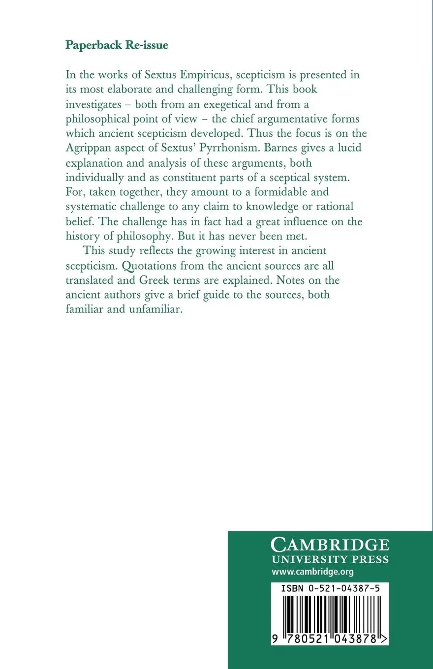 Rückseite: 9780521043878 | The Toils of Scepticism | Jonathan Barnes | Taschenbuch | Englisch
