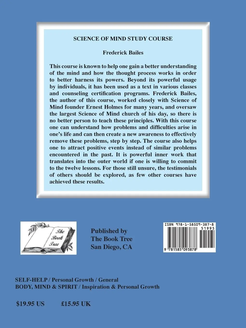 Rückseite: 9781585093878 | Science of Mind Study Course | Twelve Lessons to Achieve Peace of Mind