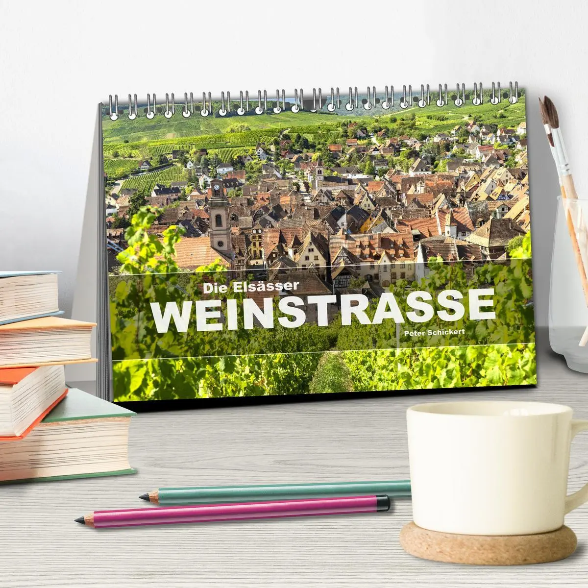 Bild: 9783457493878 | Die Elsässer Weinstraße (Tischkalender 2026 DIN A5 quer), CALVENDO...