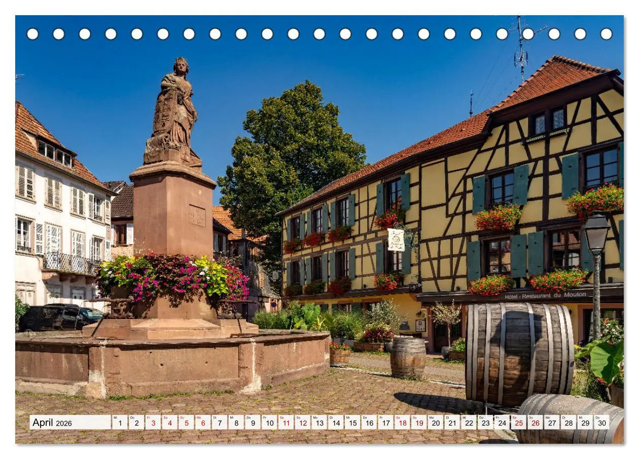 Bild: 9783457493878 | Die Elsässer Weinstraße (Tischkalender 2026 DIN A5 quer), CALVENDO...