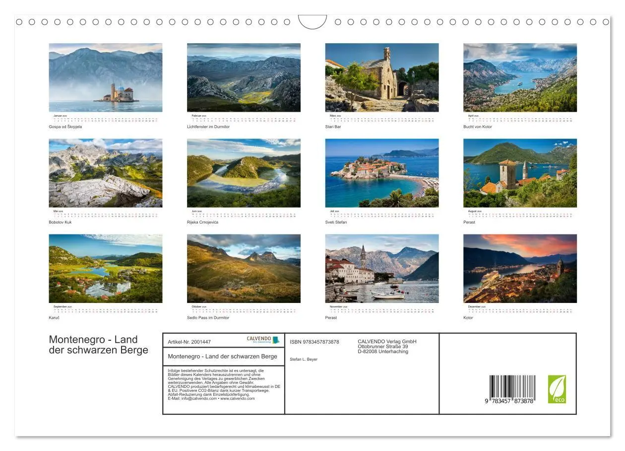 Bild: 9783457873878 | Montenegro - Land der schwarzen Berge (Wandkalender 2026 DIN A3...
