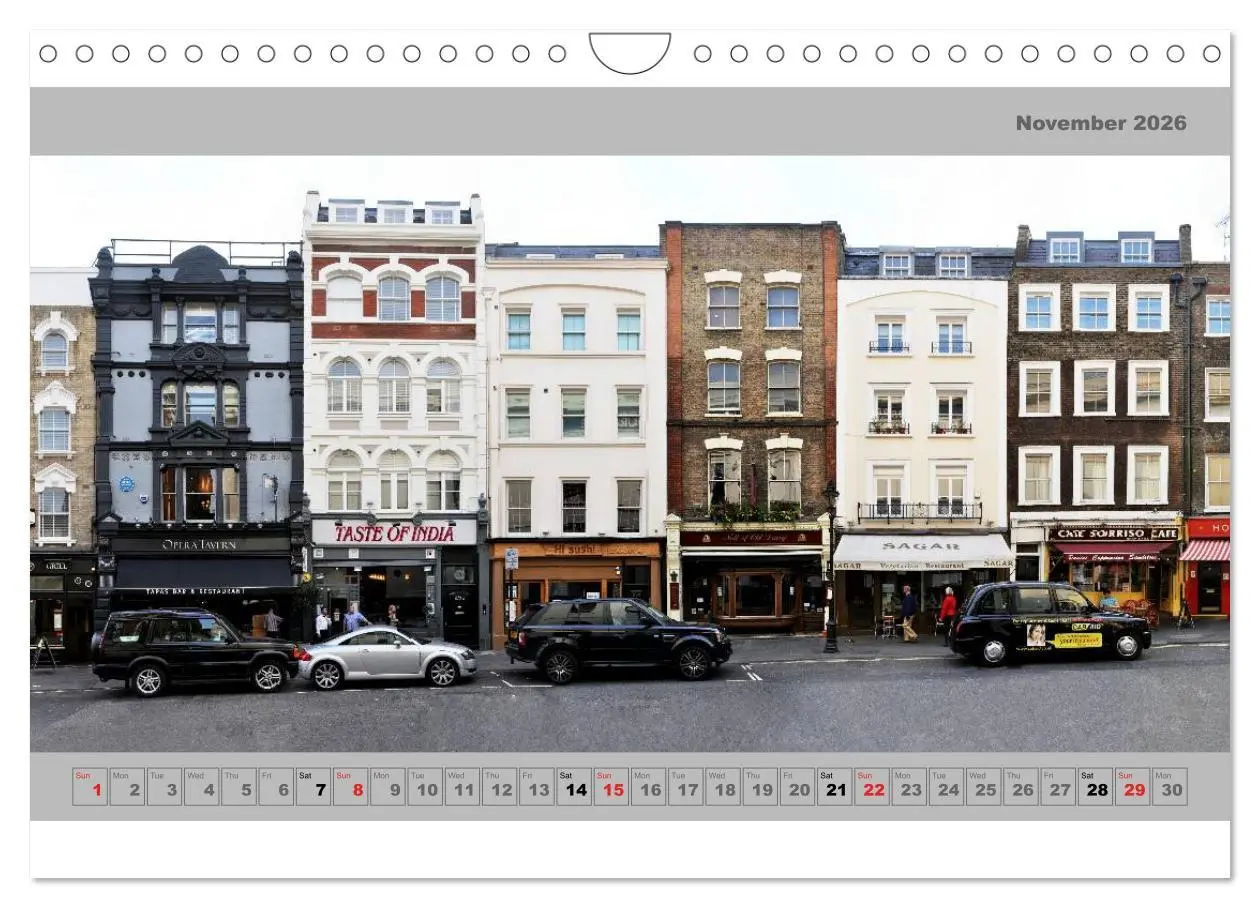 Bild: 9783516583878 | London Street Fronts 2026 / UK-Version (Wall Calendar 2026 DIN A4...