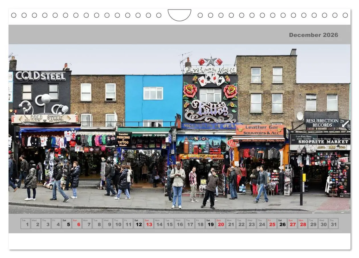 Bild: 9783516583878 | London Street Fronts 2026 / UK-Version (Wall Calendar 2026 DIN A4...