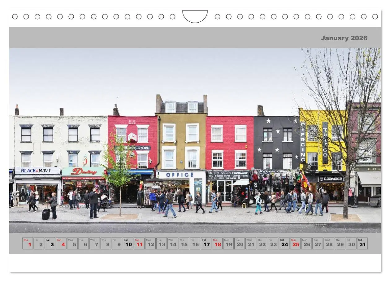 Bild: 9783516583878 | London Street Fronts 2026 / UK-Version (Wall Calendar 2026 DIN A4...