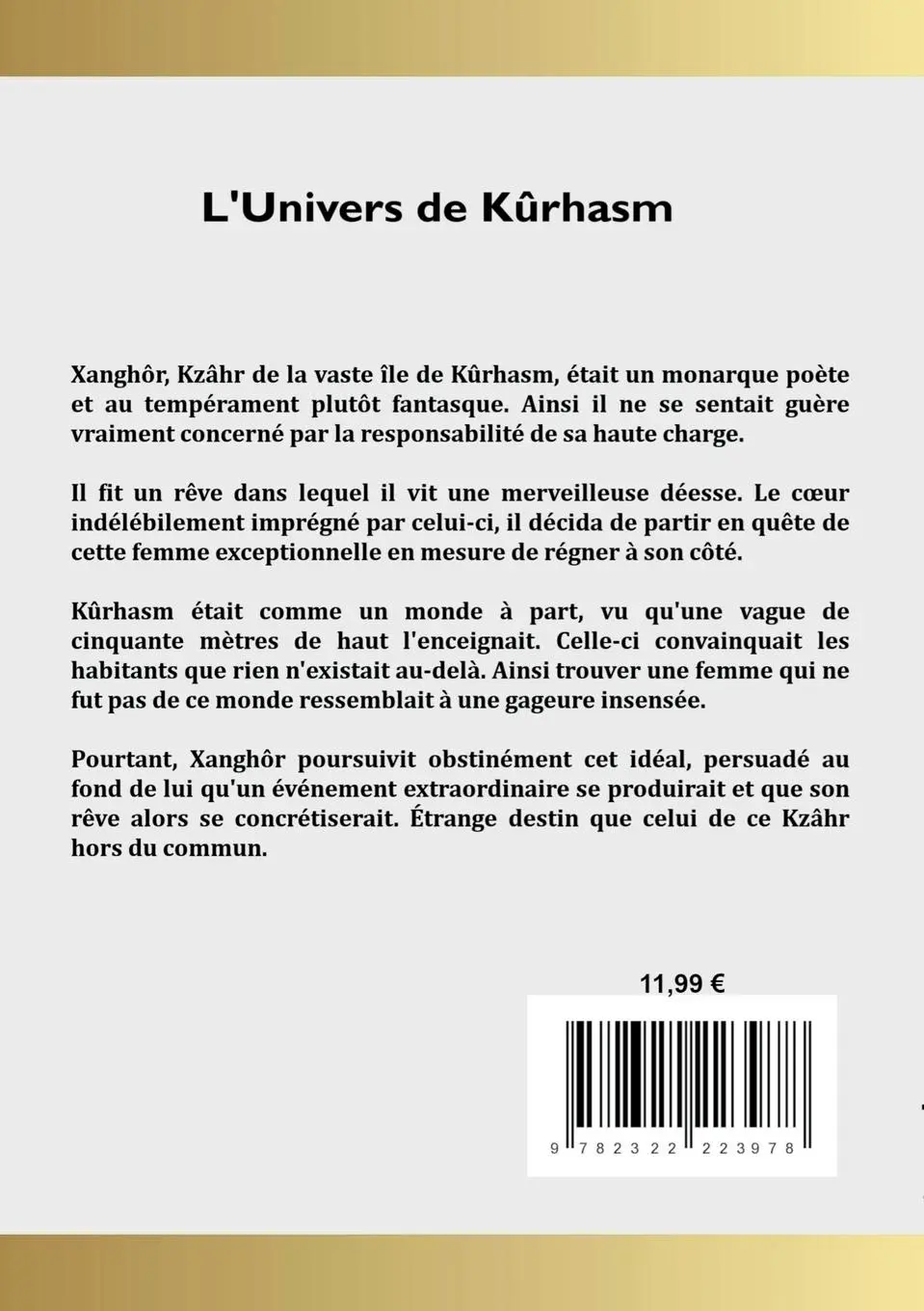 Rückseite: 9782322223978 | L'Univers de Kûrhasm - Tome 1 | François de Calielli | Taschenbuch