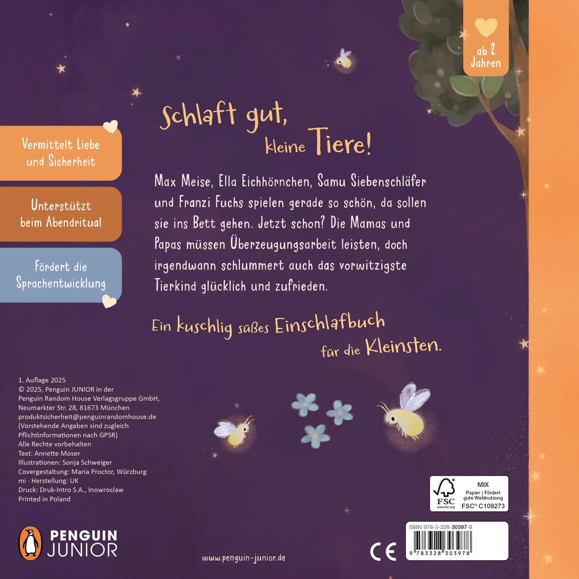 Bild: 9783328303978 | Jetzt schon? Schlummerzeit für kleine Tiere | Annette Moser | Buch