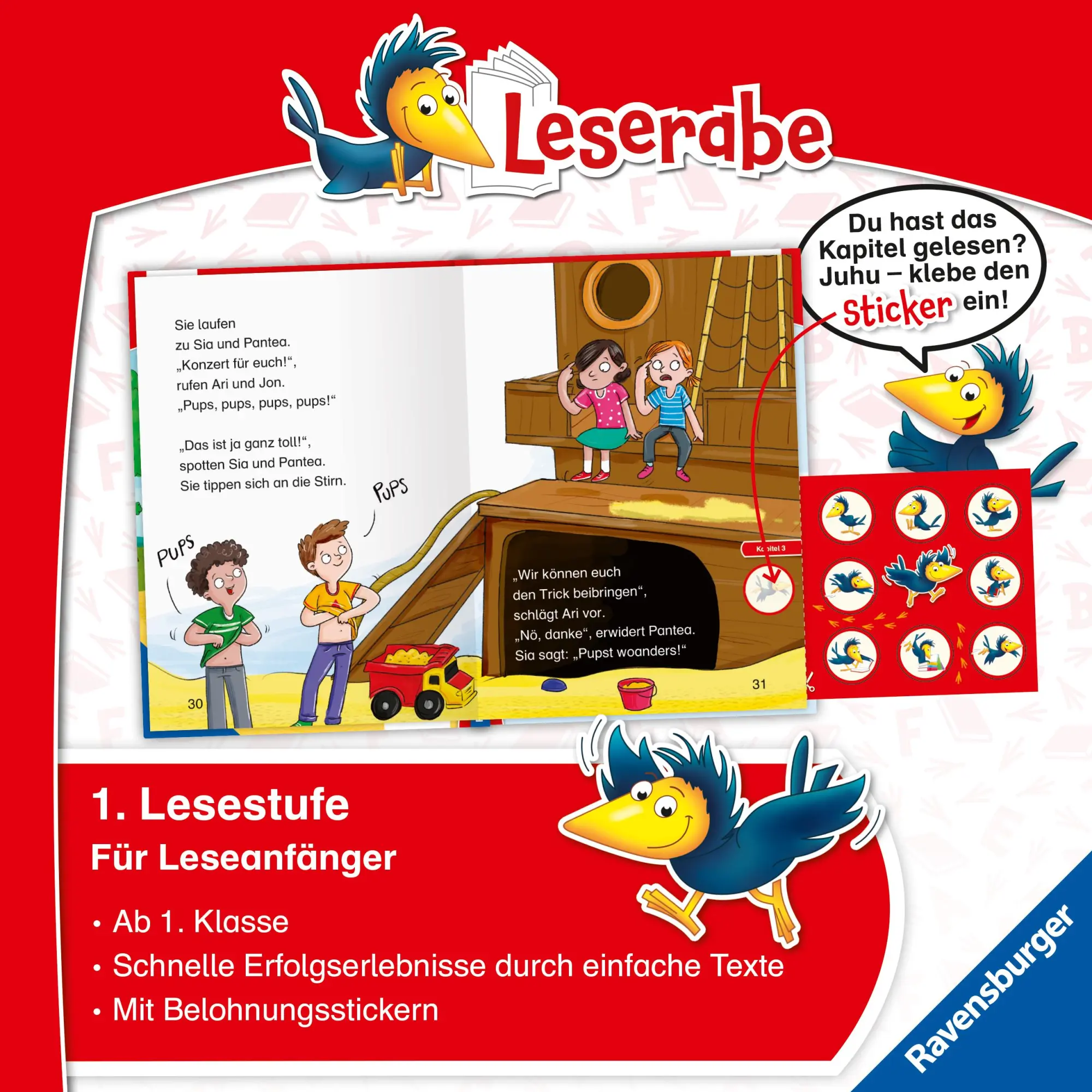 Bild: 9783473463978 | Leserabe 1. Lesestufe - Pups-Alarm! | Martin Klein | Buch | 48 S.