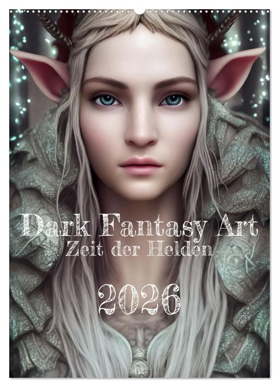 Cover: 9783516333978 | Dark Fantasy Art - Zeit der Helden (Wandkalender 2026 DIN A2 hoch),...