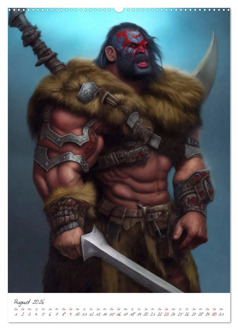 Bild: 9783516333978 | Dark Fantasy Art - Zeit der Helden (Wandkalender 2026 DIN A2 hoch),...