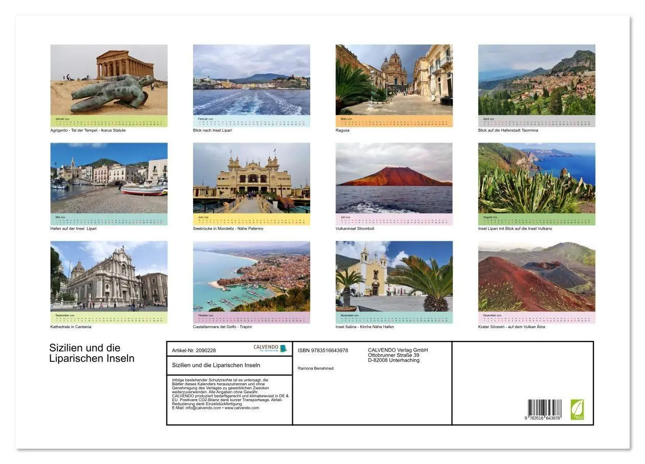 Bild: 9783516643978 | Sizilien und die Liparischen Inseln (Wandkalender 2026 DIN A2...