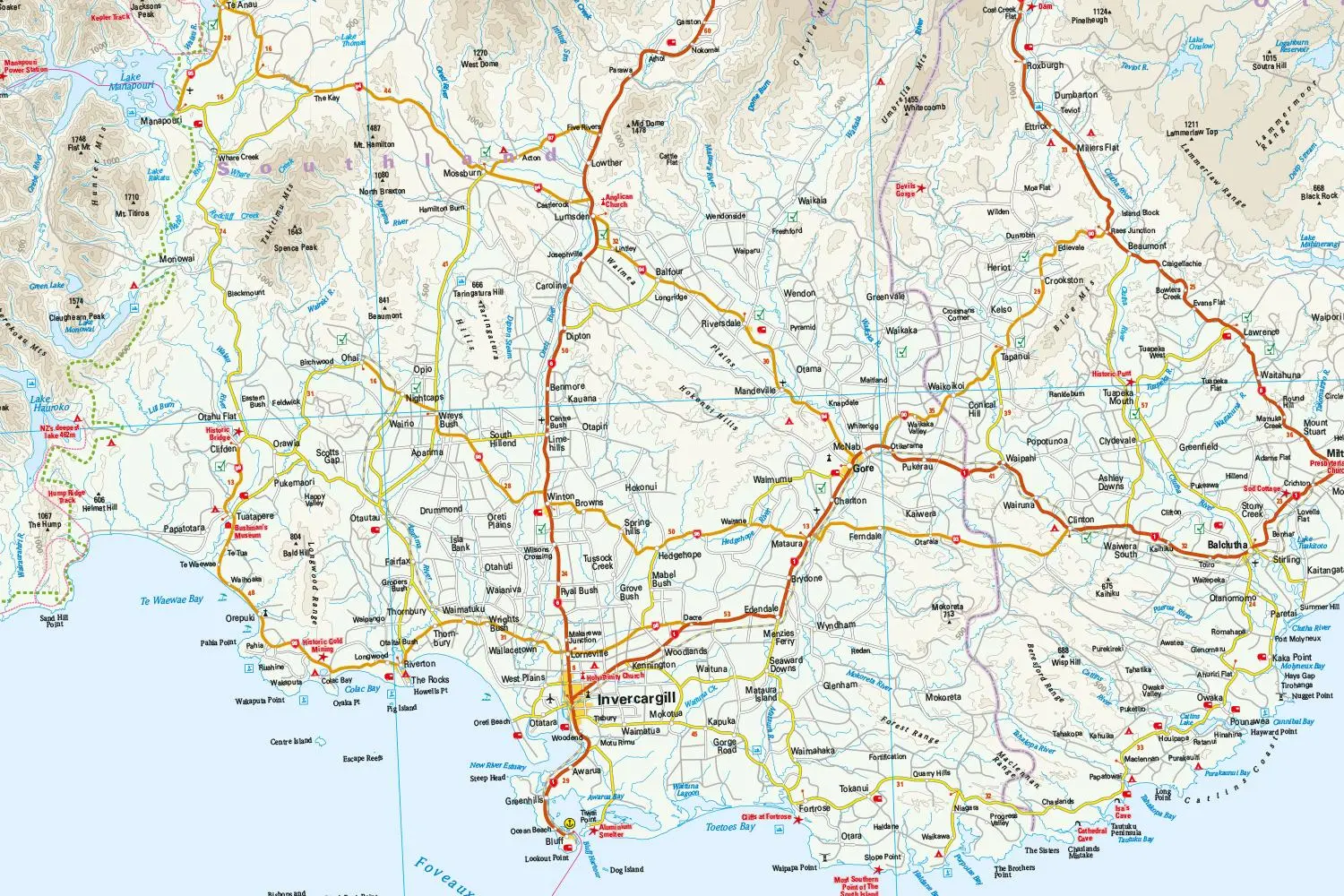 Bild: 9783831773978 | Reise Know-How Landkarte Neuseeland, Südinsel (1:550.000) | Rump