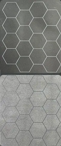 Cover: 601982034078 | Megamat® 1" Reversible Black-Grey Hexes (34½" x 48" Playing Surface)