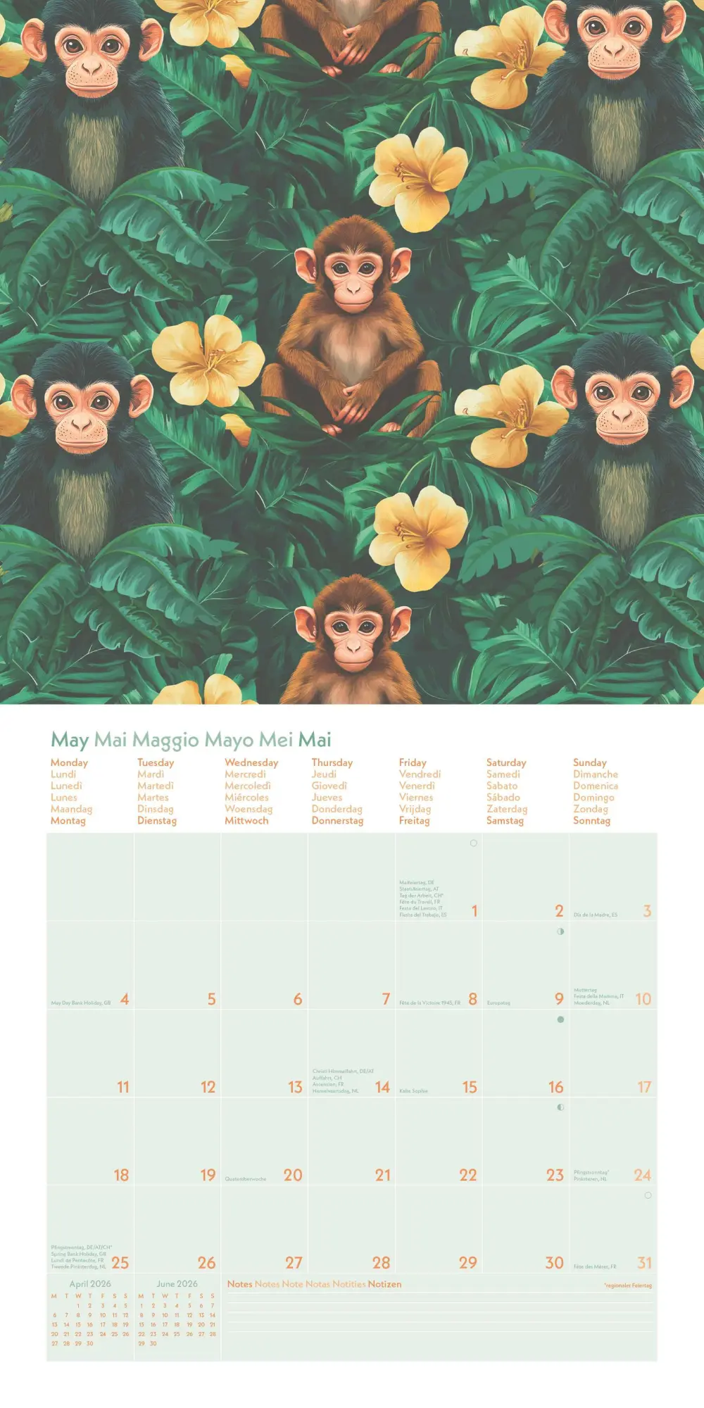 Bild: 4069095004078 | GreenLine Jungle 2026 - Wand-Kalender - Broschüren-Kalender - 30x30...