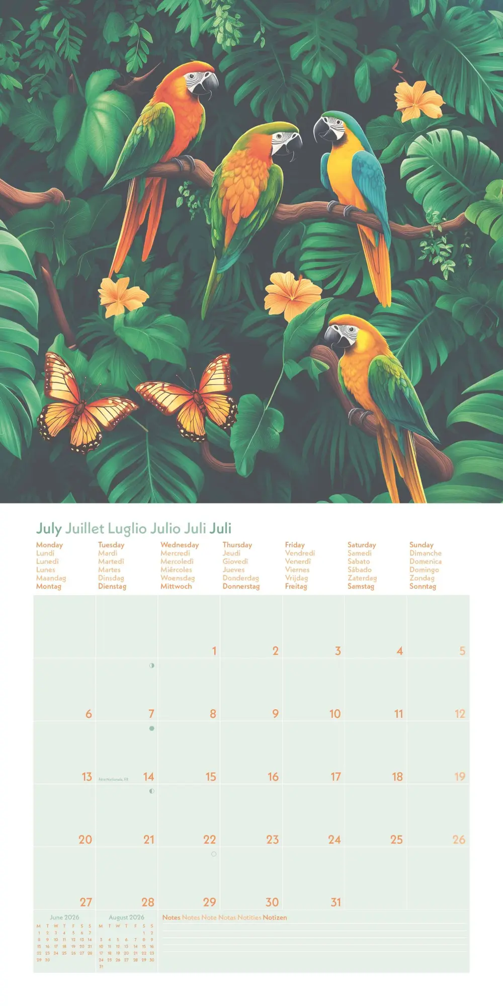 Bild: 4069095004078 | GreenLine Jungle 2026 - Wand-Kalender - Broschüren-Kalender - 30x30...
