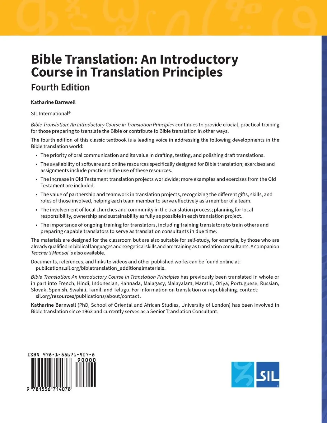 Rückseite: 9781556714078 | Bible Translation | Katharine Barnwell | Taschenbuch | Englisch | 2020